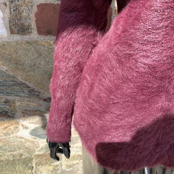 New Gorgeous Burgundy Fury Sweater Size S - Picture 4 of 7